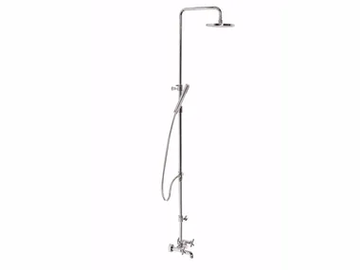 G3 - F7600WC-S - Wall-mounted shower panel with overhead shower by Rubinetteria Giulini - view 2